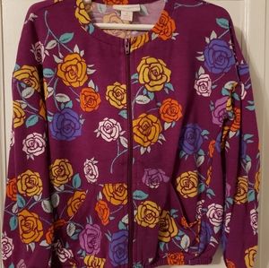 LuLaRoe MONROE Long Sleeve Zip Up Cardigan size 6